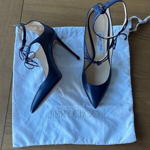Jimmy Choo Navy Ankle Strap Heels |BRAND NEW